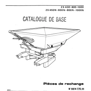 Kuhn Zs 430 450 600 800 1000 Parts Manual