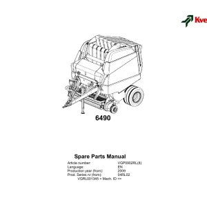 Kverneland 6490 Parts Manual