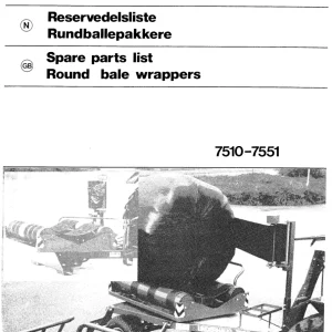 Kverneland 7510 7551 Parts Manual