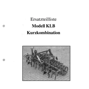 Accord Kverneland Klb Parts Manual