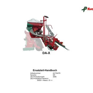 Kverneland Accord Da X Parts Manual