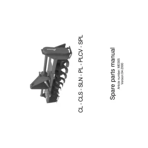 Kverneland Cl Cls Sln Pl Plcv Spl Parts Manual