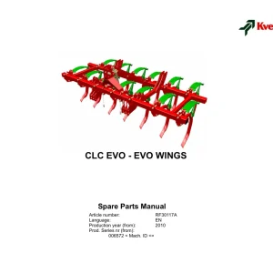 Kverneland Clc Evo Parts Manual