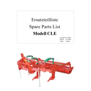 Kverneland Cle Parts Manual