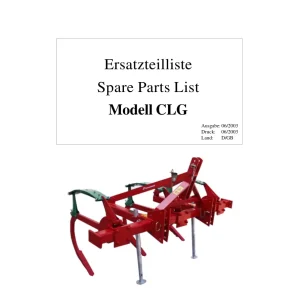 Kverneland Clg Parts Manual