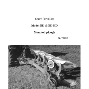 Kverneland Ed Ed Hd Parts Manual