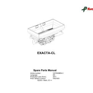 Kverneland Exacta Cl Parts Manual