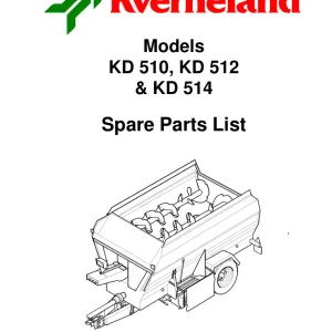 Kverneland Kd510 512 514 Parts Manual