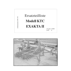 Kverneland Ktc Exacta Ii Parts Manual