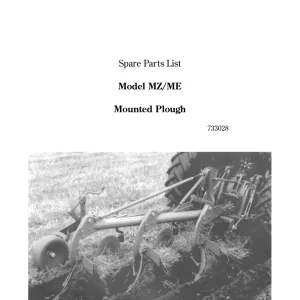 Kverneland Mz Me Parts Manual