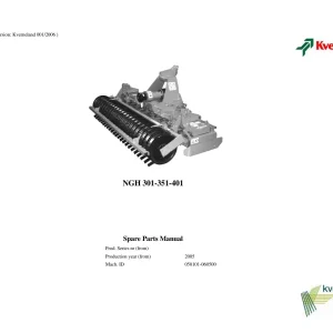 Kverneland Ngh301 351 401 Parts Manual