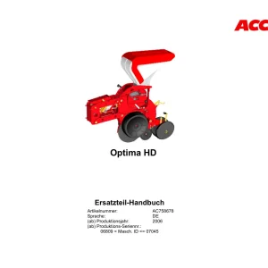 Kverneland Optima Hd Parts Manual