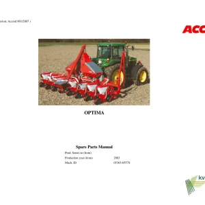 Kverneland Optima Parts Manual
