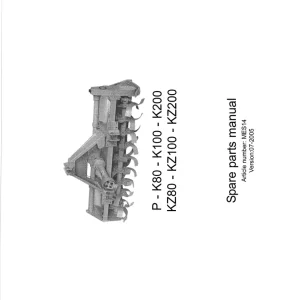 Kverneland P K80 K100 K200 Kz80 Kz100 Kz200 Parts Manual