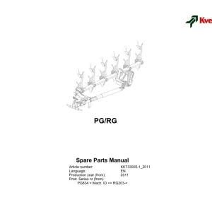 Kverneland Pg Rg 2011 2011 Parts Manual
