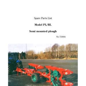 Kverneland Pl Rl Parts Manual