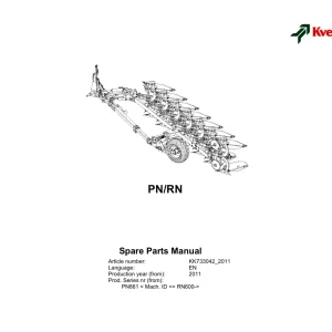Kverneland Pn Rn 2011 2011 Parts Manual