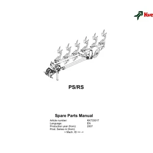 Kverneland Ps Rs Parts Manual