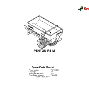 Kverneland Penton Rs M Parts Manual