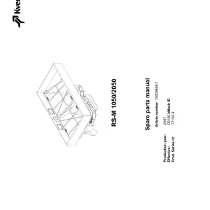 Kverneland Rs M 1050 2050 2050 Parts Manual