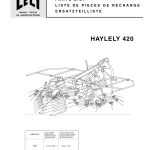 Lely 420 Parts Manual