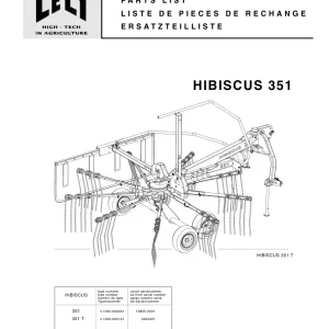 Lely Hibiscus 351 Parts Manual