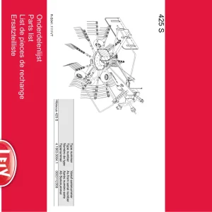 Lely Hibiscus 425S Parts Manual