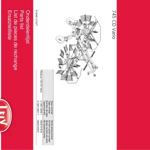 Lely Hibiscus 745 Cd Vario Parts Manual