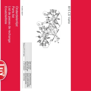 Lely Hibiscus 815 Cd Vario Parts Manual