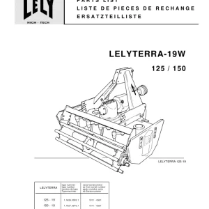 Lely terra 19W 125 150 Parts Manual