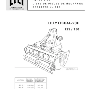 Lely terra 20F 125 150 Parts Manual