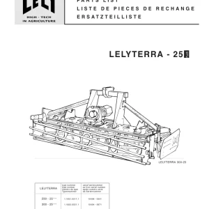 Lely terra 25 Parts Manual