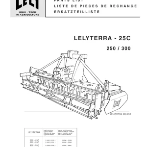 Lely terra 25C 250 300 Parts Manual