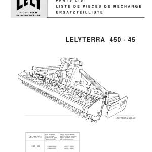 Lely terra 45 450 Parts Manual