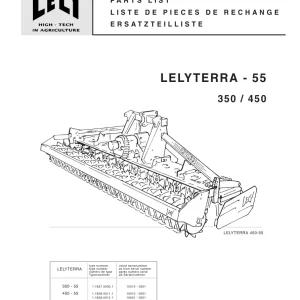Lely terra 55 350 450 Parts Manual