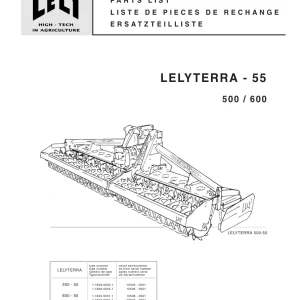 Lely terra 55 500 600 Parts Manual