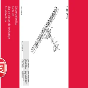 Lely Lotus 1500 Profi Parts Manual