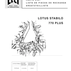 Lely Lotus 770 Parts Manual