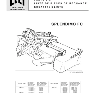 Lely Splendimo 240 280 320 Fc Parts Manual