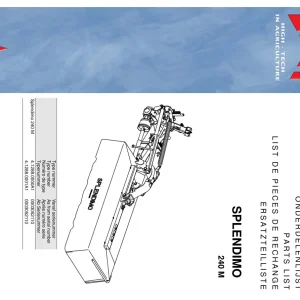 Lely Splendimo 240 M Parts Manual