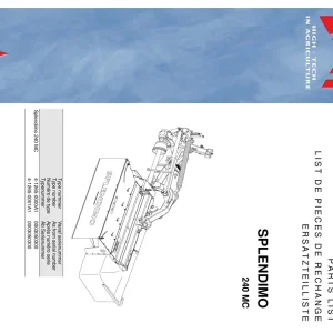 Lely Splendimo 240 Mc Parts Manual