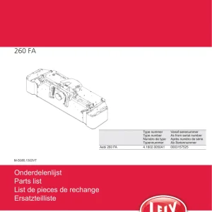 Lely Splendimo 260 Fa Aebi Parts Manual