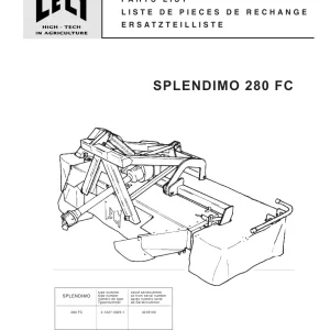 Lely Splendimo 280 Fc Parts Manual