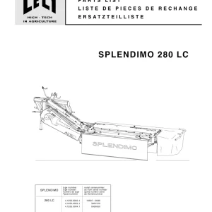 Lely Splendimo 280 Lc Parts Manual