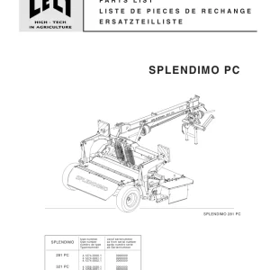 Lely Splendimo 281 321 Parts Manual