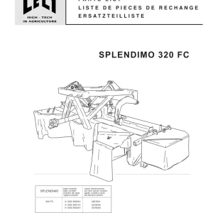 Lely Splendimo 320 Fc Parts Manual