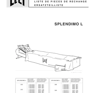 Lely Splendimo L Parts Manual
