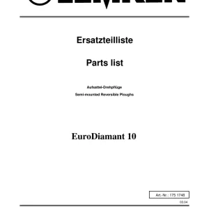 Lemken Eurodiamant 10 Parts Manual
