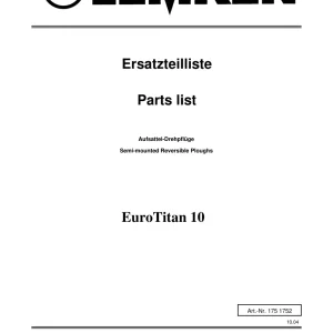 Lemken Eurotitan 10 Parts Manual