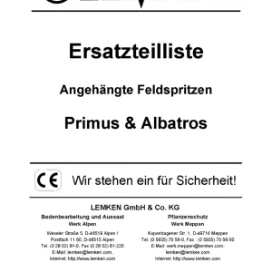 Lemken Primus Albatros Parts Manual